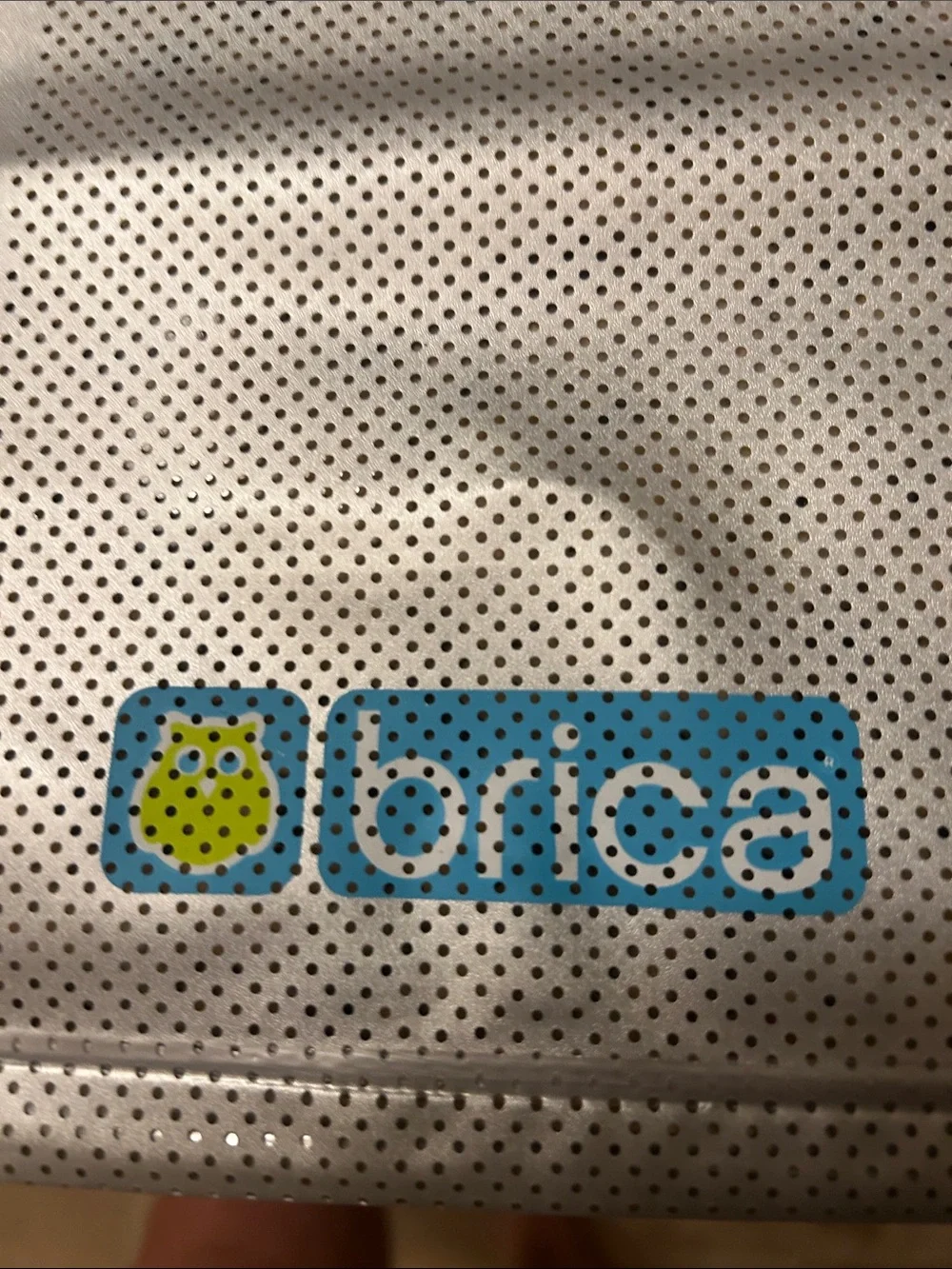 Bric's White Mesh Window Shade with Blue Logo